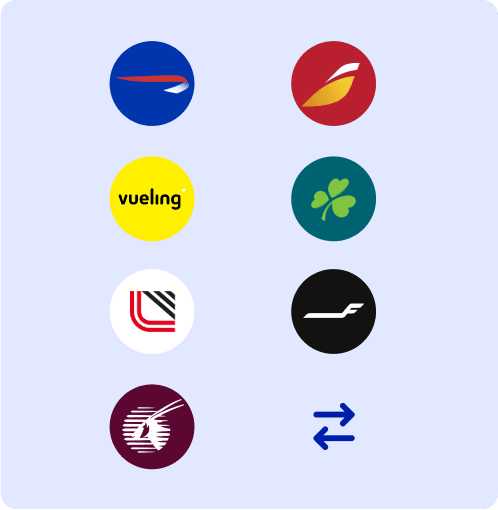 Collection of transfer Avios logos
